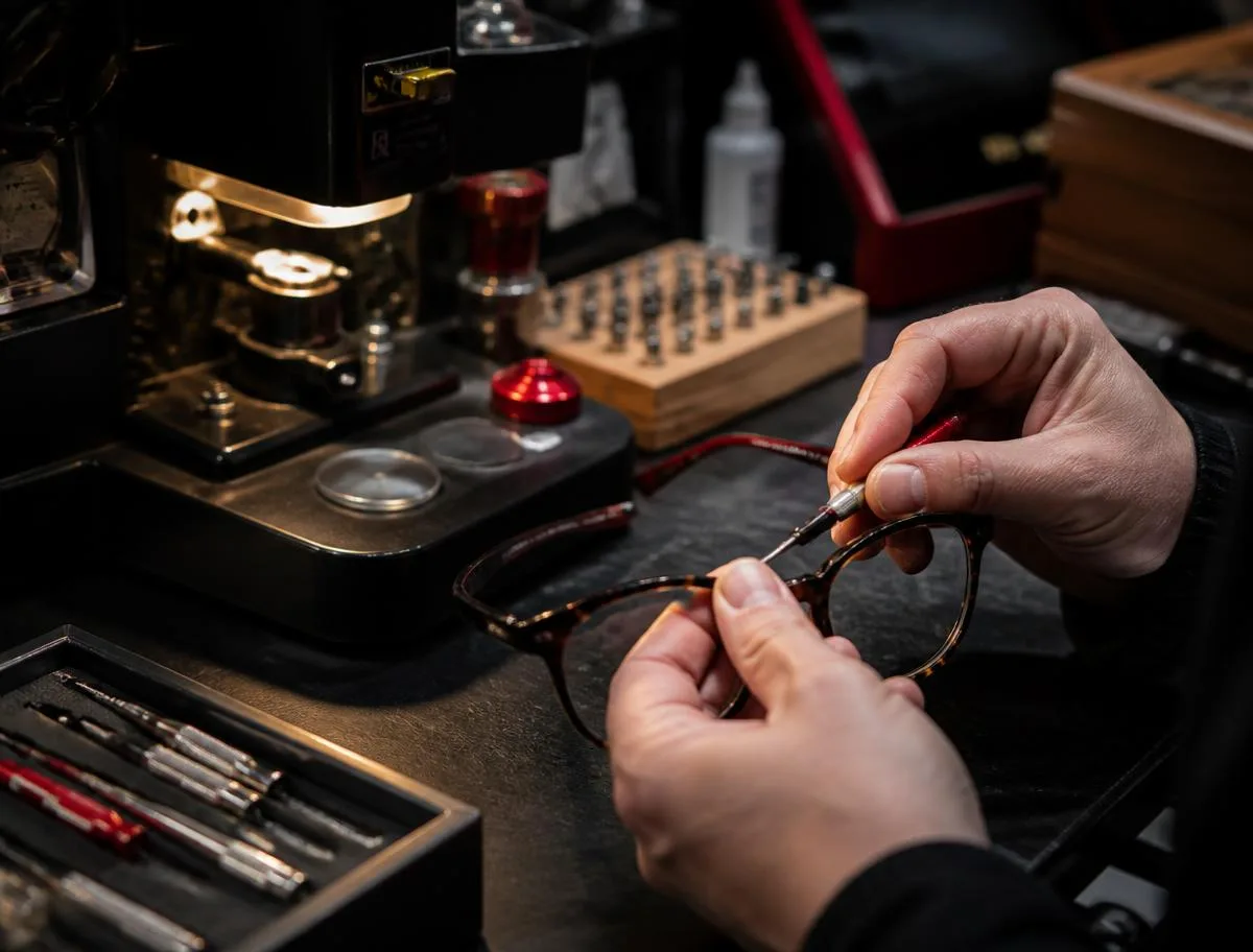 Brillenreparatur in der eigenen Werkstätte